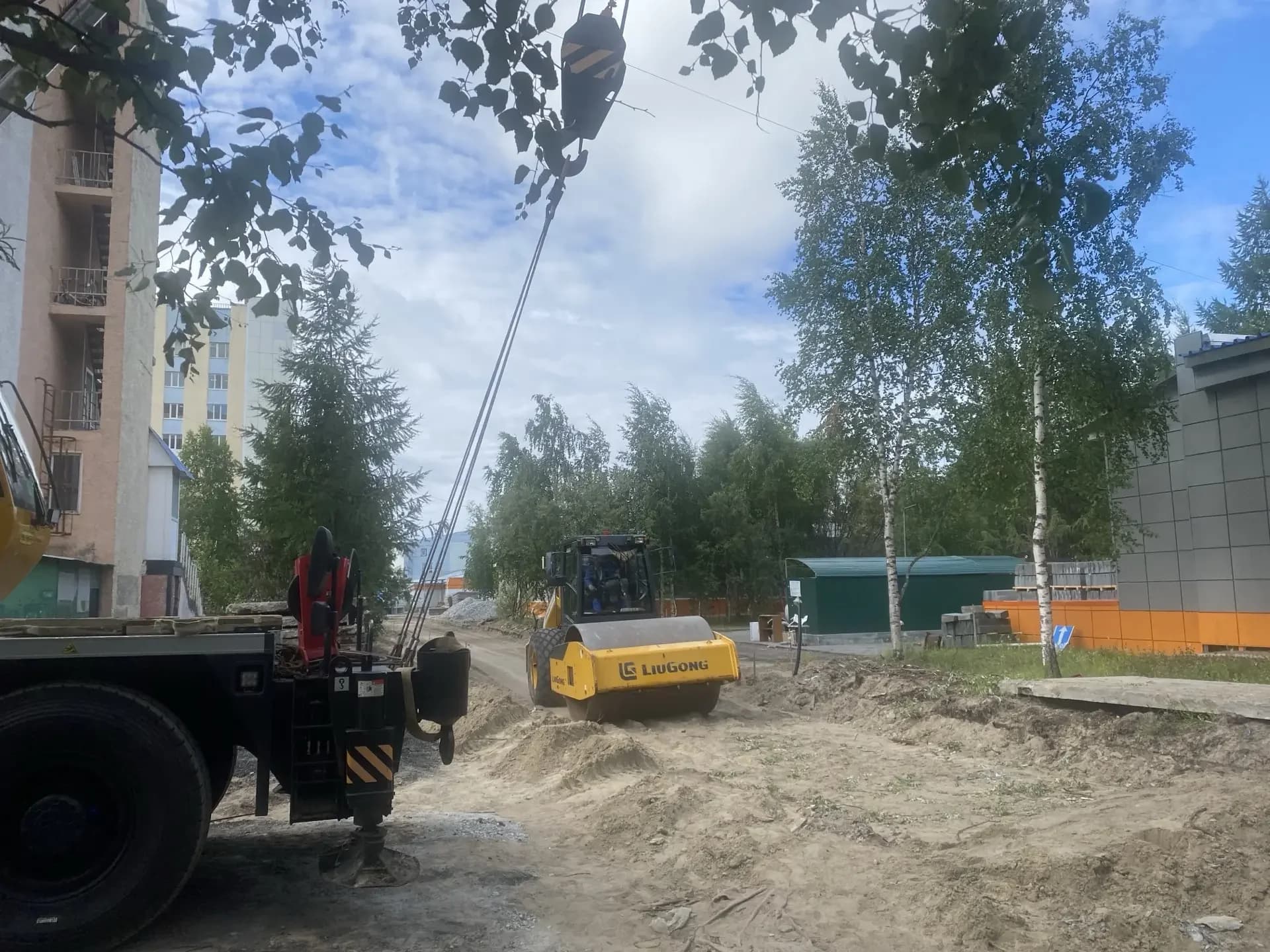Работы по благоустройству в 3 мкр-не