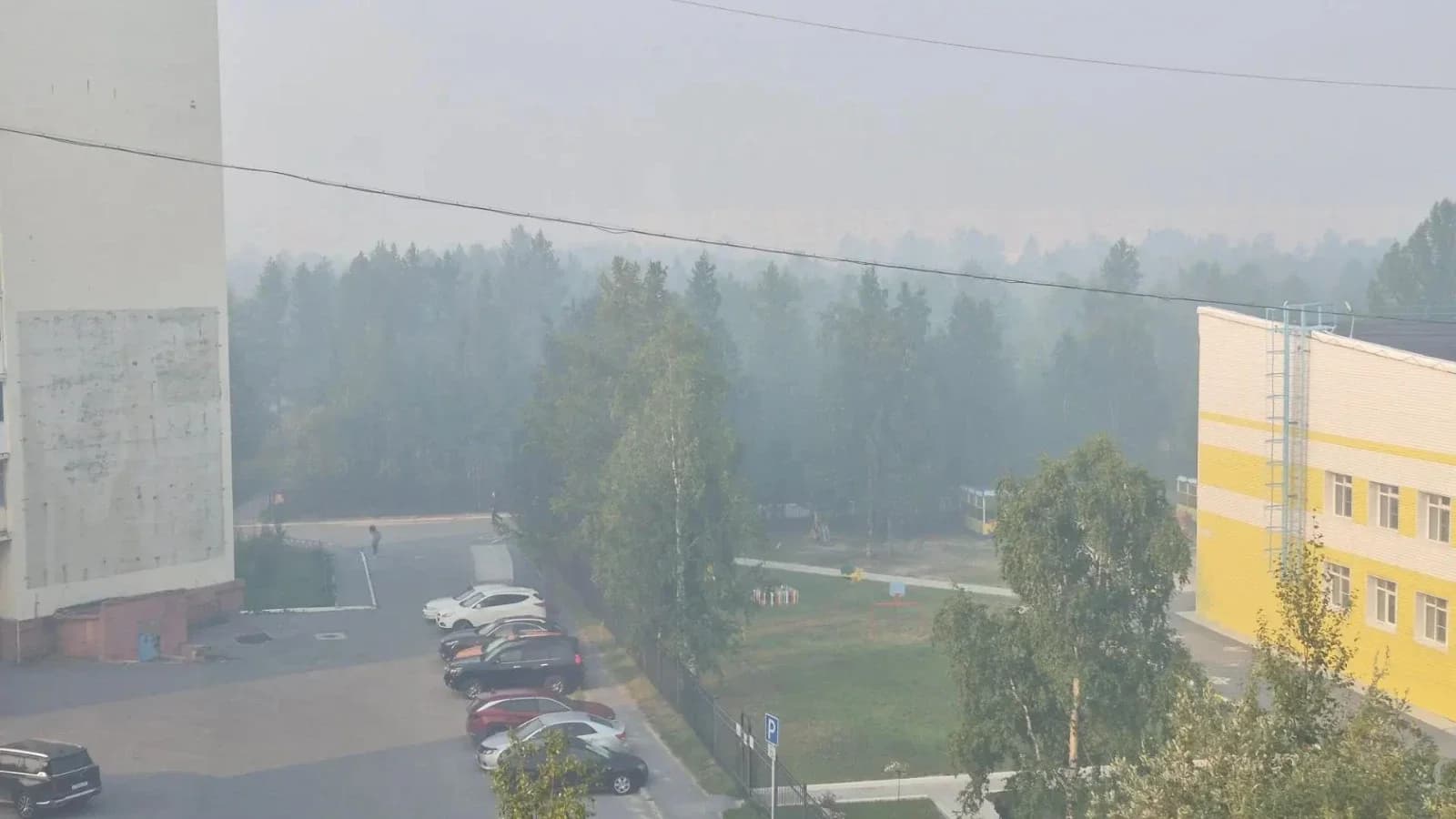 Природные пожары окутали Надым смогом
